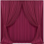 20x10ft Burgundy Backdrop Curtain for Wedding Parties Wrinkle Free Fabric Maroon Drapes Backdrop Decoration for Baby Shower Birthday Photography Decoration 4 Panels, 5ft x 10ft by Gogoparti
