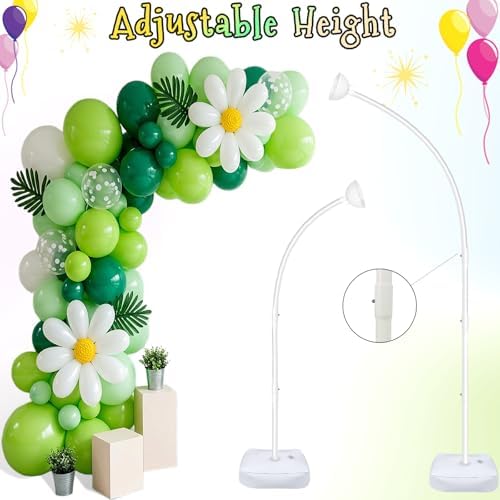 AerWo Lighted Balloon Arch Kit, Half Curved Balloon Arch Stand with Base - Image 6