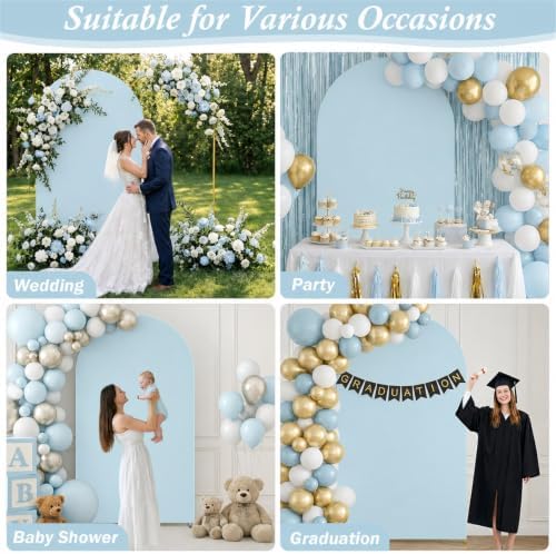 Arttown 7.2FT Arch Backdrop Stand and Blue Arch Cover Set - Image 7