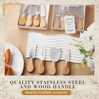 6 Pack Stainless Steel Cheese Knife Set, Baby Shower Game Gifts for Winners, Cheese Knife Gift Set with Thank You Card and Gift Box for Wedding Guests Favors Baby Shower Housewarming Party - Image 4