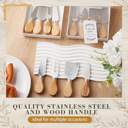 6 Pack Stainless Steel Cheese Knife Set, Baby Shower Game Gifts for Winners, Cheese Knife Gift Set with Thank You Card and Gift Box for Wedding Guests Favors Baby Shower Housewarming Party - Image 4