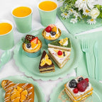 LIYH 350Pcs Sage Green Party Supplies, Mint Green Paper Plates And Napkins - Image 4