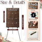 OurWarm Wooden Seating Chart for Wedding Reception Display 23.6x15.7 Inch - Image 3