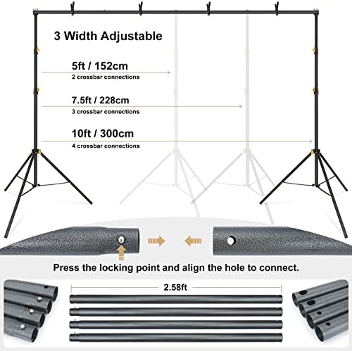 LINCO Lincostore Backdrop Stand Kit 10x6.5ft for Photography 4171 - Image 4