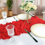 12 Pack 10Ft Red Cheesecloth Table Runner 23 x 120 Inch - Image 6
