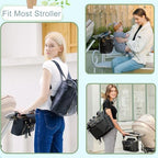 miss fong Universal Stroller Organizer with Insulated Cup Holder Stroller Caddy Baby Storage Bag with Adjustable Strap, Fits for like Uppababy, Baby Jogger, Britax, Umbrella - Image 5