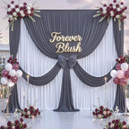 20 ft x 10 ft Wrinkle Free Charcoal Backdrop Curtain for Parties, Dark Grey Polyester Photo Backdrop Drapes for Baby Shower Wedding Engagement Birthday Party Backdrop Stand,5ft x 10ft 4 Panels - Image 4