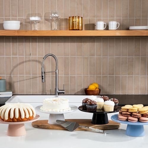 THE Cake Stand, 10 Inch Ceramic Pedestal Dessert Stand, Periwinkle - Image 5