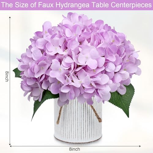 Set of 6 Artificial Flower Table Centerpieces (Lilac, 6 X Flower Table Centerpieces) - Image 2
