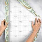 Jillson Roberts 6 Roll-Count Premium All-Occasion Gift Wrap, Marbleized Mint - Image 4
