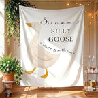 Silly Goose Baby Shower Banner, Neutral Goose on the Loose Party Backdrop, Minimalist Nursery Welcome Sign, Farmhouse Baby Decor, Fabric Tapestry Wall Hanging for Gender Neutral Celebration by Unknown