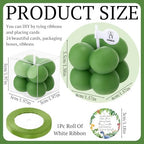 MTLEE 24 Sets Army Green Baby Shower Party Favors Small Bubble Candle - Image 6