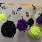 ZUCKER 18 inch Fluffy Feather Hanging Pom Pom - Hanging Decor for Party, Wedding, Baby Shower or Home Decor (Black) - Image 3