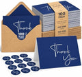 VNS Creations Thank You Cards With Envelopes - 100 Pack 4 x 6 - Navy Blue by VNSCreations