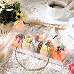 Eaasty 50 Pcs Clear Cupcake Boxes with Handles 9x3x3 Inch Gable Boxes - Image 5