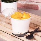 Karat 8 oz White Paper Ice Cream Cups, Sturdy Disposable Bowls, 1000ct - Image 6