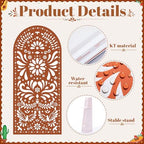 Gerrii 6 ft Cielito Lindo Arch Backdrop, All-in-one Stand up, Brown - Image 3