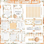 Funnymoom 426 Pcs Pumpkin Baby Shower Games Set, 8 Games Include Bingo - Image 3