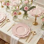 COLOSUS 60 PCS Pink Disposable Plastic Plates, Fancy Beaded Party Plates. - Image 6