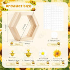 14 Pcs Mini Honeycomb Cupcake Stands,Wood Hexagon Display Holder - Image 2