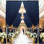 20ft×15ft Navy Blue Backdrop Curtain for Wedding Parties - Image 2