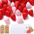 Loopeer 48 Set Strawberry Baby Shower Soaps with Cards Bags, Red and Pink by Loopeer