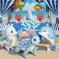 Weysat 4 Pcs Large Sea Party Stand Under the Sea Party Decorations Set by Weysat