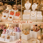 6 Pcs Food Risers for Display Party Buffet Riser White(4",4",5",6",7",8") - Image 7