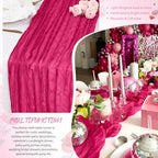 Showgeous 20 Pack Hot Pink Cheesecloth Table Runner, 17 x 108 Inches - Image 5