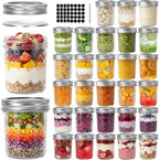 CycleMore 6 oz Mason Jars with Split Bands, 30 Pack Canning Jars by CycleMore