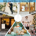 3 Pack 63 Inch Easel Stand for Wedding Sign, Poster, Portable Metal Painting Easels Stand Adjustable Folding Easel for Art Crafts Show,Arts,Birthday (Black) - Image 7