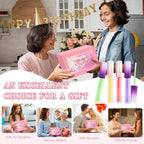 Anime Princess Cake Toppers, Snow Theme Princess Cake Decorations&Lip Gloss Kit for Kids, Fun DIY Color Changing Lip Gloss Kit Birthday Gifts for Girls Kids Teens Baby Shower Children's Party - Image 6