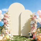 Beige Arch Cover 7.2 and 6ft Spandex Wedding Arch Backdrop Cover Set of 2 - Image 2