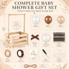 Wooden Baby Shower Crate Closet with Hanger and Rack - Image 2