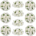 White Flowers Balls for Centerpieces: 14.2in Diam, 10 Pcs by CreatedforWeddingsandHome