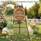 Easel Stand, Adjustable Display Easel for Sign Instant Floor Poster, Lightweight, Collapsible and Portable with Reusable Rattan & Balloons for Painting Canvas, Wedding Signs & Display - Image 6