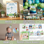 Hole in One Birthday Decorations, 133 PCs Golf First Party Supplies Boy 1st Birthday Decor Set with Balloons Chair and Photo Banners Backdrop Tablecloth Cake Cupcake Toppers Boxes Cutout Crown - Image 4