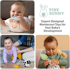Pine Bunny Montessori 9-in-1 Newborn Sensory Toy Set for 0+ Months Plush Bed Wrap Vision Ball, Black & White Cards Mirror Bed Surround Elephant Teether Educational Learning Tummy Time Development Toys - Image 3
