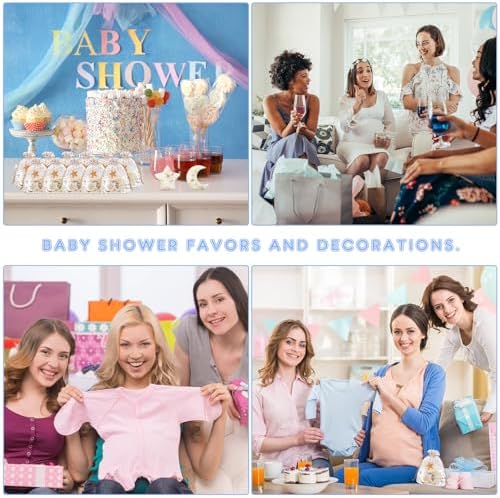 50 Set Baby Shower Soap Favors Moon and Star Bath Soaps, White - Image 5