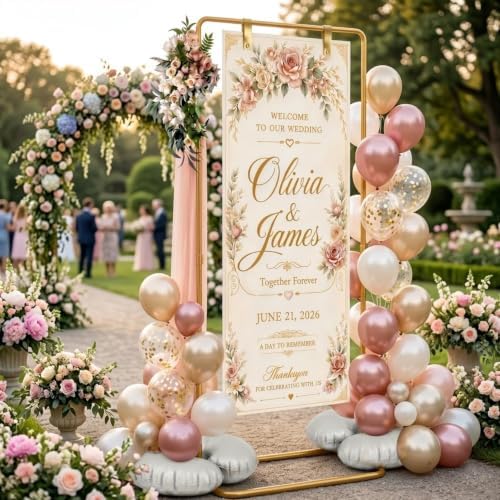 Yebo Wedding Welcome Sign Stand, Adjustable Display Easel with Carry Bag - Image 4