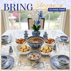 Teenyyou 48 Sets Wedding Favor for Guests Small Ceramic Bowls, Blue Floral - Image 7