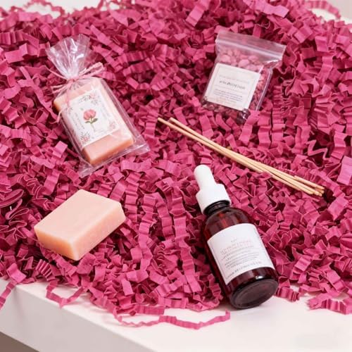 Tisspoms 10LB Fuchsia Crinkle Cut Paper Shred Filler, Crinkle Paper Shreds - Image 3