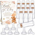 Trelaco 12 Pcs Bear Theme Cool Baby Shower Game Bottle Chug Wooden Sign Set by TrelaCo