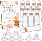 Trelaco 12 Pcs Bear Theme Cool Baby Shower Game Bottle Chug Wooden Sign Set by TrelaCo
