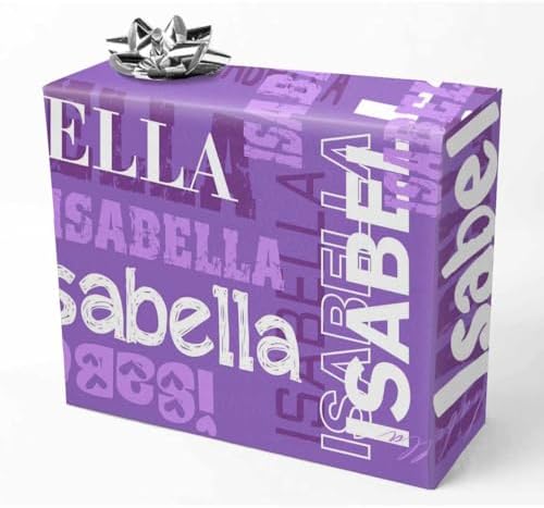 AOFUN Wrapping Paper For Him Fashion Birthday Gift Wrapping Paper Roll with Printed Name Wrapping Paper For Boys Christmas Wrapping Supplies 3 Rolls 58" x 23" by Unknown