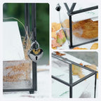 Wedding Card Box with Slot and Lock, 12.6'' Large Black Card Box for Reception, Glass Decorative Card Holder, Reusable Keepsake Storage for Wedding, Party, Baby Showers, Tabletop Decor - Image 5