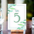 Green Leaf Wedding Table Number Cardss 1-100 Double Sided For Reception Event Party Baby Shower Birthday 4x6 - Image 2