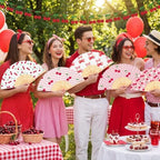 Roowest 36 Pcs Cherry Folding Hand Fans Bulk, Coquette Party Favors - Image 6