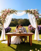 Pureegg Square Backdrop Stand - 6.6FT Gold Balloon Arch Stand with Adjustable Leveling Feet, Easy-to-Assemble Metal Wedding Arch for Wedding Decor, Parties - Image 6