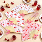 Roowest 36 Pcs Cherry Folding Hand Fans Bulk, Coquette Party Favors - Image 4